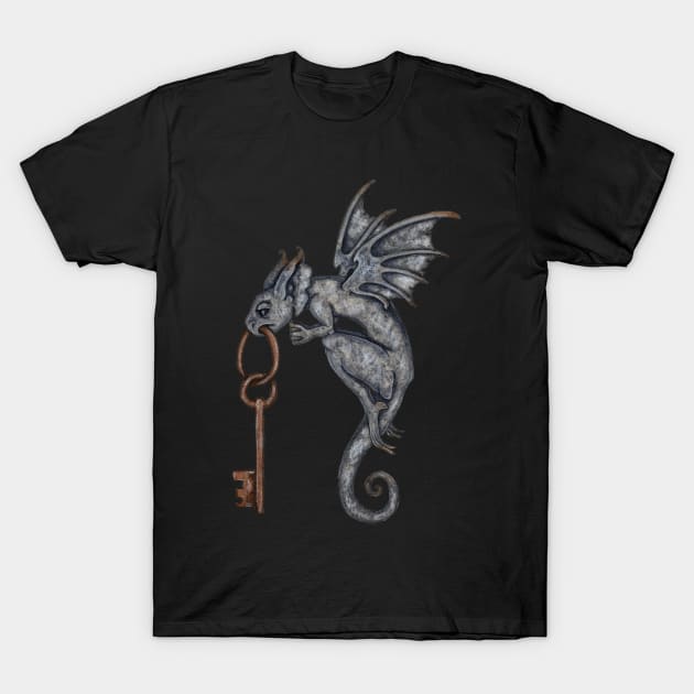 Tiny Gargoyle T-Shirt by AmyBrownArt